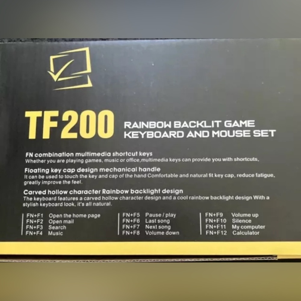 T-Wolf TF200 Gaming RGB Keyboard and Mouse Set / Mechanical Backlit RGB Gaming - Picture 4 of 4